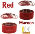 24 pcs/ 2 Dozen velvet glass bangles in 17 colours in Size of 65 mm( Sawa Do / 2.6 ) Standard Size. 