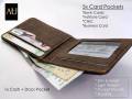 Slim mini small card holder wallet for men branded Stylish bifold money ATM Wallets for men boys girls | Coffee Brown Grey. 