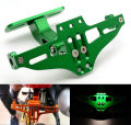 Universal CNC Motorcycle License Plate Holder Frame With LED (Number plate holder)Aluminum Adjustable Universal Fitment Motorcycle Accessories. 