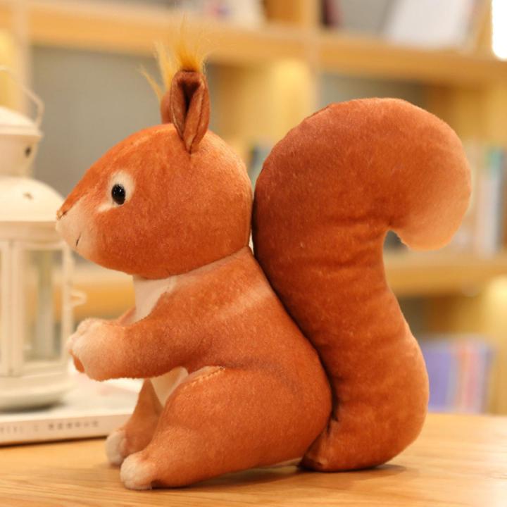 Plush Squirrel Toys Festive Desktop Ornaments Stuffed Squirrel Toy