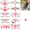 Long-lasting Tattoo Sticker Non-Toxic Realistic Removable Chest Tattoo Stickers 10Pcs/Set Non-permanent Abdomen Temporary. 