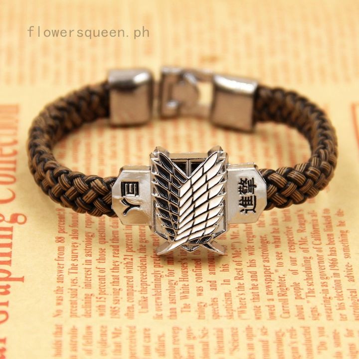 Anime Attack On Titan Bracelet Shingeki No Kyojin Cosplay Christmas Gift HOT！