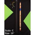 Ermish 19 C scale Natural Medium Side Blown Bamboo Bansuri/ Flute Recommended for Beginners. 