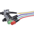 2Pcs Computer Case ATX Power on Off Reset Switch Cable with 2 LED Light Light Red Green ATX Case Front Bezel Wire,65cm. 