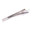 Mens Plain Silver Chrome Stainless Steel 6CM Standard Tie Clip Clasp Bars Pins. 