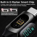 TOOCKI 100PD + QC USB C to USB C Cable 1m Type C Charger Fast Charging Cable 5A PD 100w USB C Cable with LED Display, 480Mbps Data Nylon Braided USB C Cable for iPhone 15 Pro Max Galaxy S23 iPad Pro. 