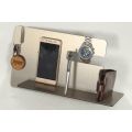 Phone Docking Station Hooks Key Holder Pen Holder Wallet Stand Watch Organizer Men Gift Husband Anniversary Birthday Nightstand Purse Father Graduation Male Travel Idea Gadgets For Table. 