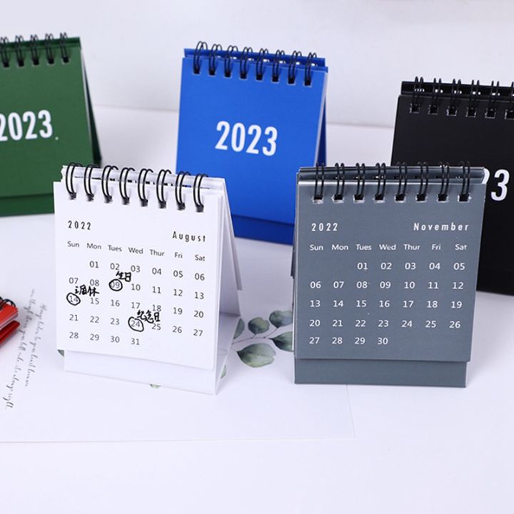 2023 New Small Calendar Office Schedule Timetable with Sticker Desktop Ornament