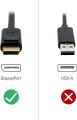 Genuine DisplayPort to DisplayPort Cable Male to Male 1.5M Branded. 