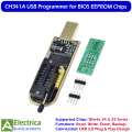 CH341A USB Programmer for 24 25 Series EEPROM Flash BIOS Chip Reader Writer with SOP8 Clip Support Windows Linux by Electrica. 