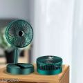 USB Rechargeable Table Fan for Office, 7 inch Portable Folding Travel Fan, Personal Desk Fan 4 Wind Speeds, Small Silent Cooling Fan for Bedroom, Bedside, Desktop, Camp, Tent. 