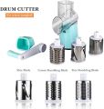 Tabletop Drum Grater Rotating Manual Vegetable Slicer Machine 3 Blades | Vegetable Cutter & Onion / Fruit Slicer | All in One Chopper for Household Kitchen Cheese Grater. 
