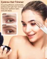 2-in-1 Eyebrow Trimmer for Women - Facial Hair Remover Machine For Women - Face,Upper Lips,Cheek, Chin and Nose Hair Remover, USB RECHARGEABLE Epilator With Ring Light (Pink). 
