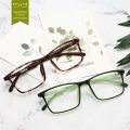 0 -0.5 -0.75 -1.0 To -6.0 Minus Degree TR90 Square Prescription Eyeglasses Women Men Ultralight Business Computer Optical Glasse. 