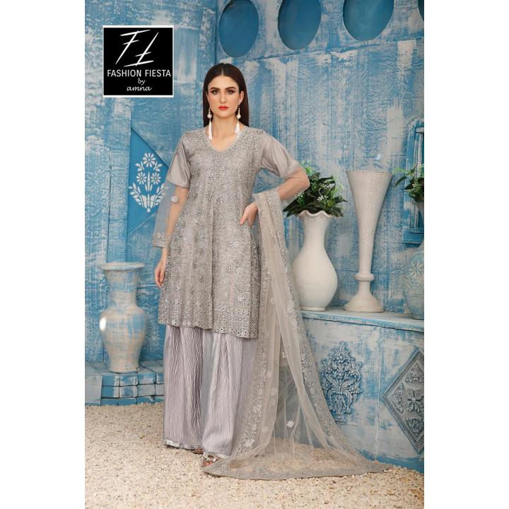 fashion fiesta ready to wear stitched party wear dress