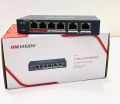 HIKVISION DS-3E0106P-E/M 4 Port Fast Ethernet Unmanaged POE Switch Transmission Network Switches Value Series-Store-and-forward switching-Solid high strength metal shell ethernet switch. 