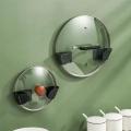 Household Pot Lid Holder Multi-Function Wall-Mounted Kitchen Pot Cover Storage Rack Shelves Organizer Kitchen Tools Accessories. 