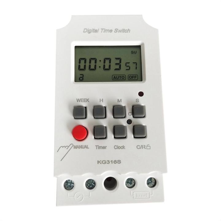220VAC 25A KG316S Digital 1 Second Timer Switch Control to Seconds Timer Automatic Electronic Programmable Power Timer Switch