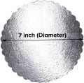 Pack of 10 Fine Decor Silver Cake Board 7,8,9,10 INCH Round Cardboard (10 Pieces), Cardboard Round Cake Circle Base, 7,8,9,10 Inches Diameter (Silve. 