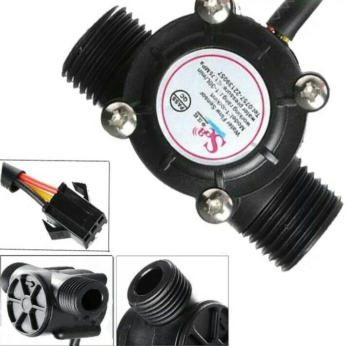 YF-S201 Arduino DC 5-24V Hall Water Flow Sensor Counter Turbine Meter ...