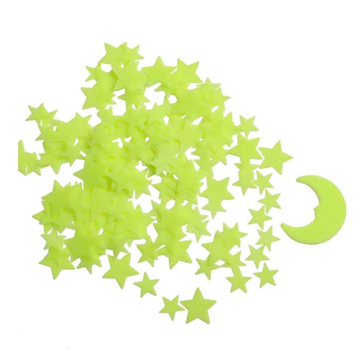 Glow in The Dark Stars - Glow Stars Stickers for Ceiling,Self Adhesive 3D Glowing Stars and Moon