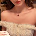 Carat Pendant Necklace Temperament Red Cherries Pendant Necklace. 