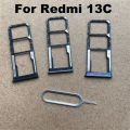 New For Xiaomi Redmi 13C Sim Card Tray Slot Holder Socket Adapter Connector Repair Parts Replacement. 