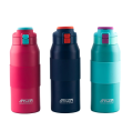 Imported MSZM 800ml / 1000ml Stainless Steel Water Bottle, Hot & Cold Safety Lock Silicone Grip. 