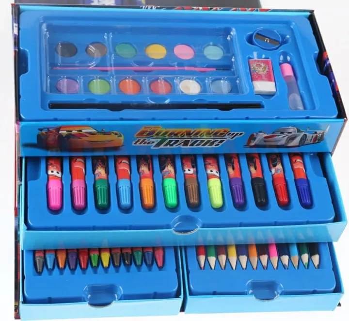 Multi%20Colour%2054%20Pieces%20Kids%20Art%20Artist%20Set%20in%20a%20Box%20with%20Drawers%20Pens%20Pencils%20Crayons%20Paints%20-%20Image%203