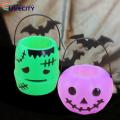 Festive Pumpkin Shaped Candy Bucket Convenient Colorful Snack Box for Halloween Ideal Gift for Southeast Asian Celebrations. 