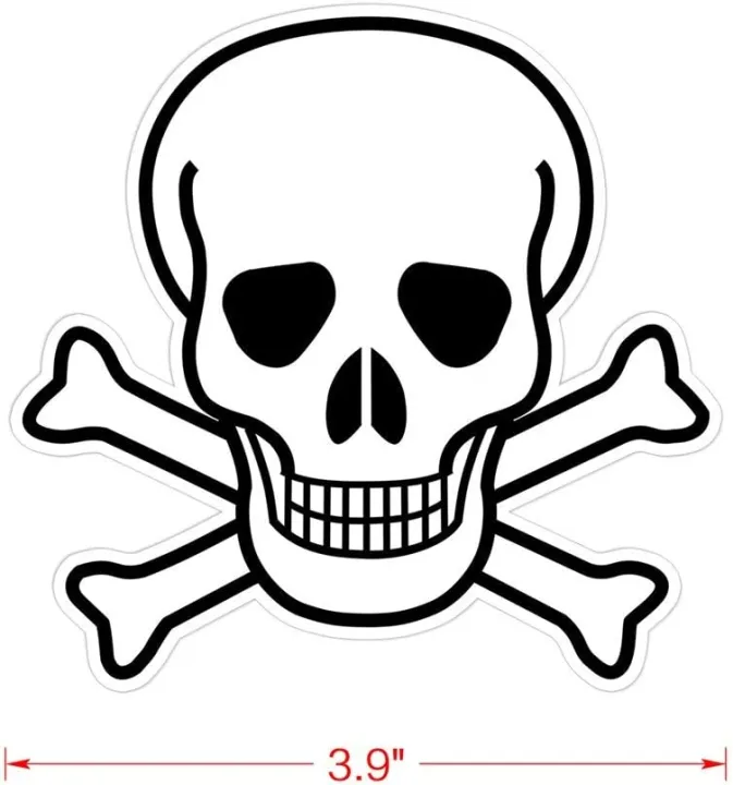 dealzEpic%20-%20Die%20Cut%20Skull%20and%20Crossbones%20Sign%20Symbol%20-%20Self%20Adhesive%20Peel%20and%20Stick%20Vinyl%20Decal/Cool%20Laptop%20Sticker%20-%203.94%20x%203.94%20inches%20%7C%20Pack%20of%204%20Pcs%20-%20Image%202