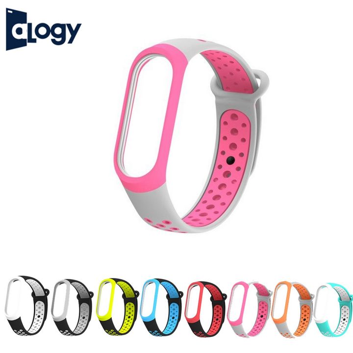 ALOGY MI Band 5, MI Band 6 Silicon Strap Fancy 2 Colour Silicon Strap - For Mi Band 5/6.
