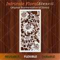 Floral Garden Pattern Stencil for Wall, Fabric & Wood Art – Dense Bloom Design – ID# 667. 