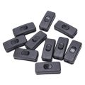 10Pcs AC125V 3A 250V 6A Black ON/OFF In Line Cord Switches for Bedroom. 
