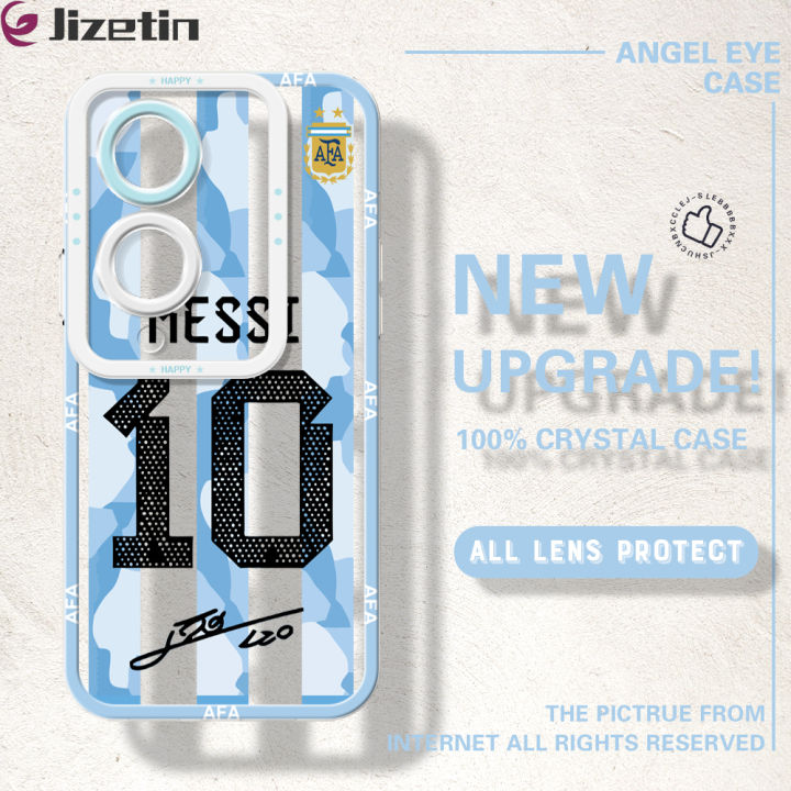 Jizetin for Vivo Y17S Back Cover Crystal Transparent Football Star For Boys Soft Full Camera Cover Protection Phone Cases