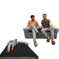 Relaxsit Fold Out Z Chair Couple Bed mattress double Folding Bed Two tone Sofa Cum Bed Mattress Foam. 