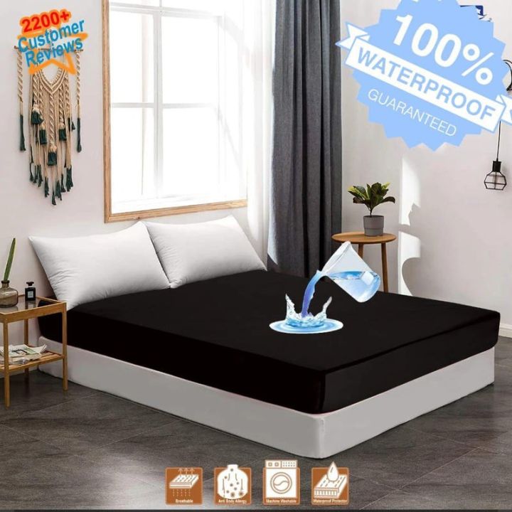 100%25%20Waterproof%20Mattress%20Protector%20-%20Terry%20Cotton%20%7C%20Mattress%20Cover%20In%20Fitted%20Style%20Choose%20Size%20-%20Water%20Resistant%20Cover%20Premium%20Quality%20-%20Image%203