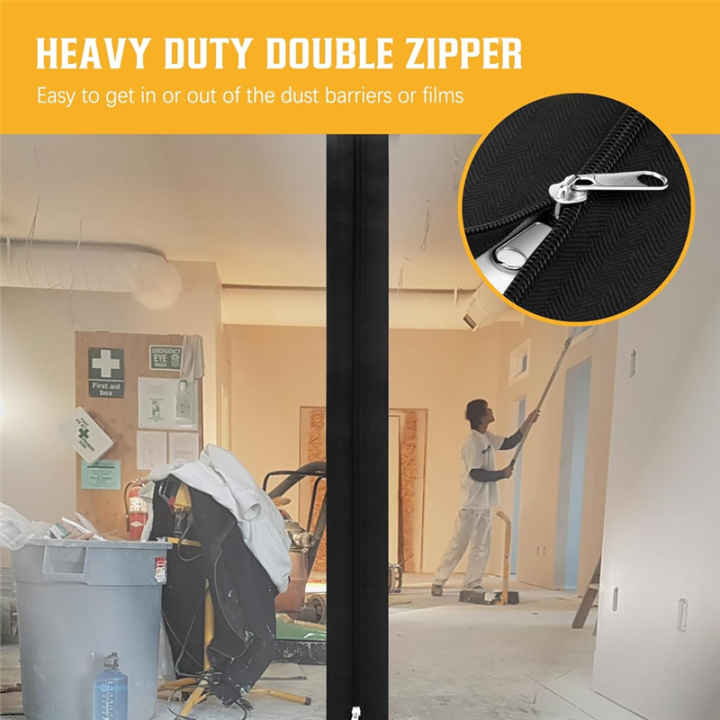 Heavy Duty Zippers,Dust Barrier Zippers with Plastic Sheet Cutter