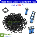 100pcs 18650 Lithium Battery Holder Plastic 22 x 22mm Battery Pack Bracket Cylindrical Cell Battery Stand Cell Spacer for DIY Fixed by Electria. 