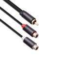 RCA Male Cable to 2RCA Female Audio Cable 2 RCA Male Splitter Aux Cable for TV PC DVD Speaker Audio Amplifiers Subwoofer. 