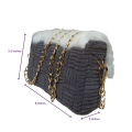 Enchanter Grey Glory HandBag - Casual Shoulder bag for Women Cotton Yarn Purse with Chain Hand Woven Crossbody bag Best Gift for girls. 