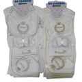 Newborn 11pcs Baby Prince and Princess Clothes Gift Set - White. 