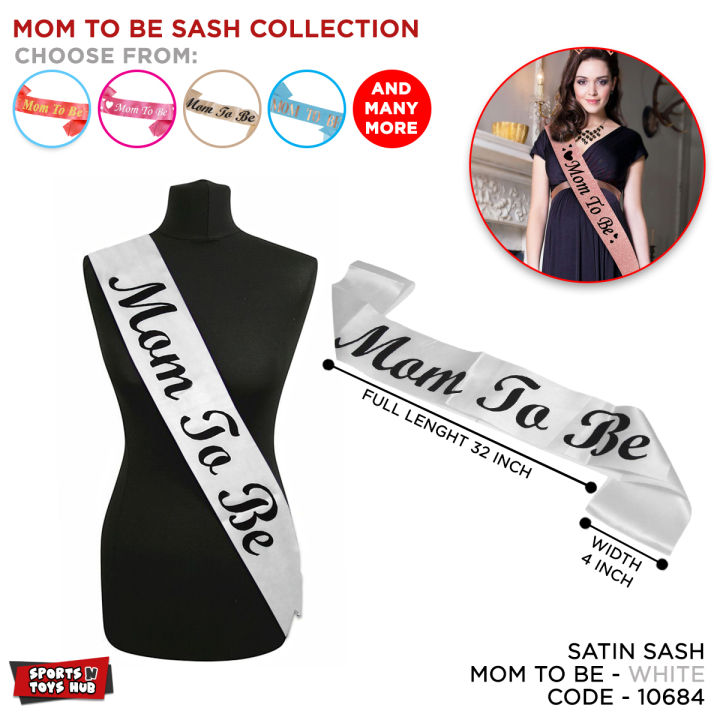 Mom To Be Sash For Baby Shower Party, Girl Sashes For Party Before Mummy, Party Decoration For Gender Reveal Theme For Friend or Family Members