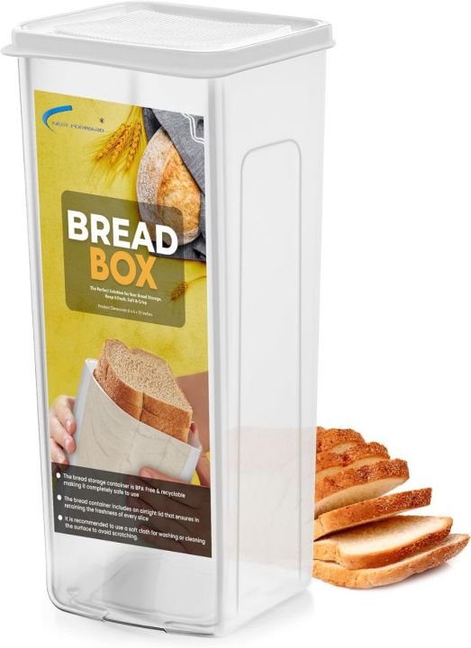 Fast Forward Bread Box for Kitchen & Countertops - Bread Holder, Bread Container & Bread Storage - Bread Bin & Bread Dispenser with Lid - Bread keeper