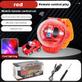 Rechargeable 2024 Remote Control Car Watch Toys with LED Light , 2.4 GHz Mini Racing Cars Wrist Toy for Kids , RC Small Car Interactive Outdoor Game | gift for kids. 