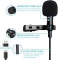 Tiktok mic lav  Clip-on Microphone Collar Wired Mic Tik Tok Making Videos Voice Recording and vloging. 