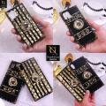 Samsung_ Galaxy Note 8 Cover - Design 2 - 3D illusion Gold Flowers Soft Trunk Case With Ring Holder. 