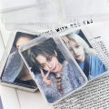 Small Card Photo Transparent Flip Storage Box Sealing Sticker Storage Dust Box. 
