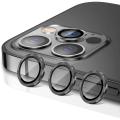 Camera Lens Protector Compatible with iPhone 13 Pro / 13 Pro Max, Premium Tempered Glass Circle Film, Aluminum Alloy Full Fit Ring Lens ( Black ). 