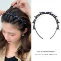 Fashion Double Layer Band Twist Plait Clip Front Hair Clips Hairpin Headband. 